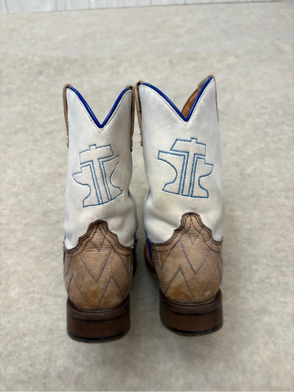 Tin Haul Master Blaster Leather Square Toe Western Cowboy Boots Kid Boys Size 13
